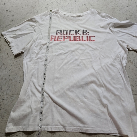 Rock & Republic | White Mens T-Shirt - Picture 7 of 8